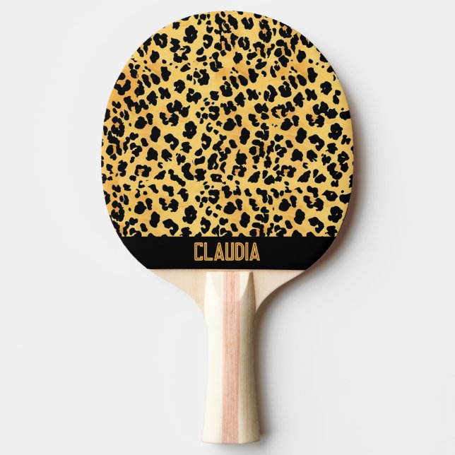 Raquete De Ping Pong Leopard Pattern (Frente)