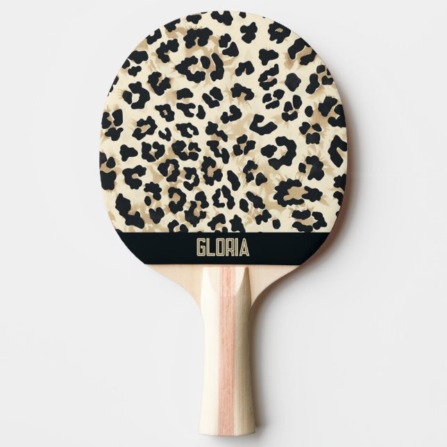 Raquete De Ping Pong Leopard Pattern (Frente)