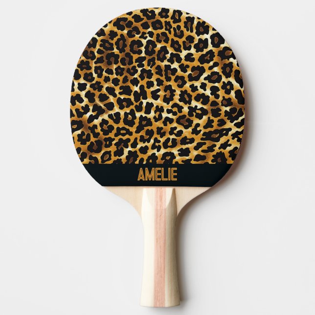 Raquete De Ping Pong Leopard Pattern (Frente)