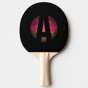 Raquete De Ping Pong Letra khaki, rosa-preto, moderna 