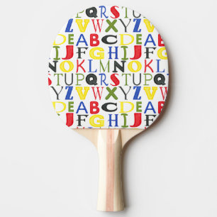 Raquete De Ping Pong Letras coloridas de Megan Meagher
