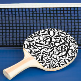 Raquete De Ping Pong Letras do Alfabeto