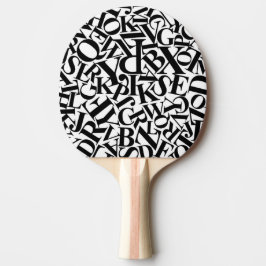Raquete De Ping Pong Letras do Alfabeto