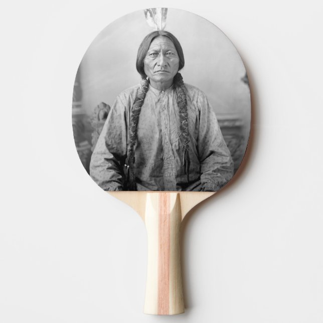 Raquete De Ping Pong Líder da Lakota Sentando o Bull Índio Nativo Ameri (Frente)