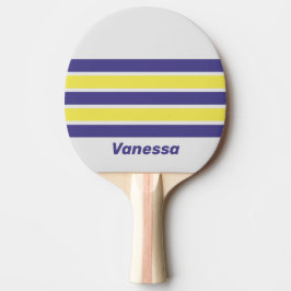 Raquete De Ping Pong Limão Elétrico Retro com Faixa Transversal em Uva 