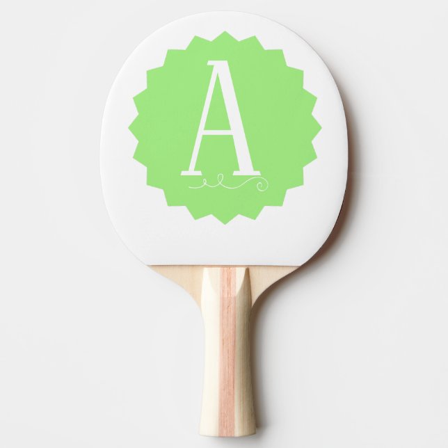 Raquete De Ping Pong Lime Green Initial Ping Pong Paddle (Frente)