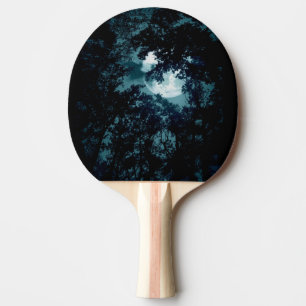 Raquete De Ping Pong Linda Lua brilha pelas árvores
