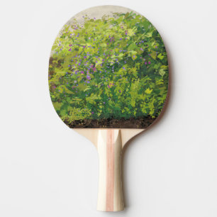 Raquete De Ping Pong Linda Pintura de Arte Gráfico de Arbusto Floral em