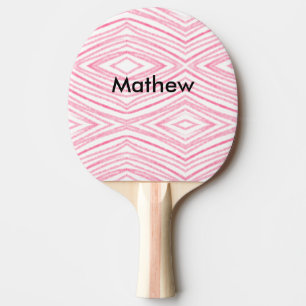 Raquete De Ping Pong Linhas de aquarela vermelha adicionam presente do