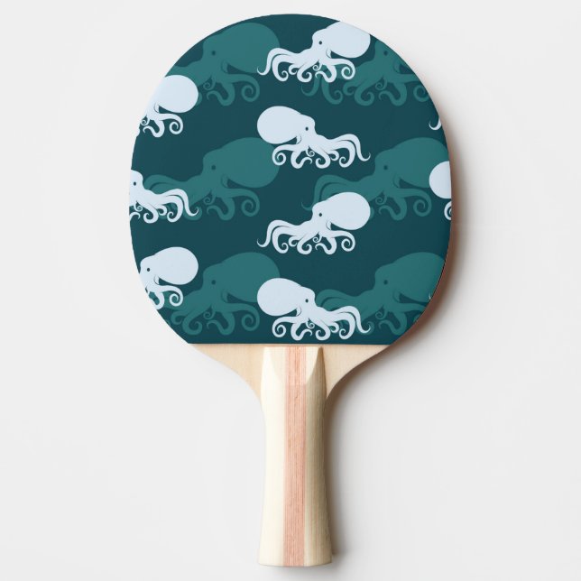 Raquete De Ping Pong Linhas Do Padrão Octopus (Frente)