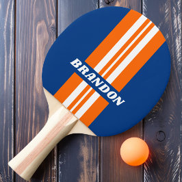 Raquete De Ping Pong Listra de Rali da Grande Cidade Vintage com Nome