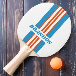 Raquete De Ping Pong Listra de Rali Nostálgica de Verão com Nome