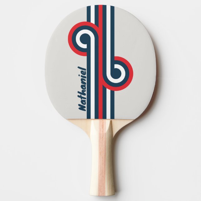 Raquete De Ping Pong Listra de Warbird com Nome (Frente)