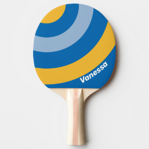 Raquete De Ping Pong Listra do Círculo à Beira-Mar com Nome