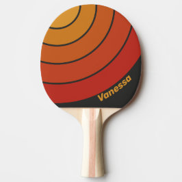 Raquete De Ping Pong Listra do Círculo do Pôr do Sol da Meia-Noite Vint