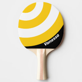 Raquete De Ping Pong Listra do Círculo Nostálgico do Abelhão com Nome