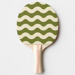 Raquete De Ping Pong Listra Ondulada Cor de Oliveira Doce