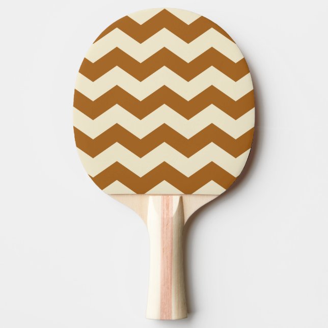 Raquete De Ping Pong Listra Ziguez Areia Queimada Cor (Frente)