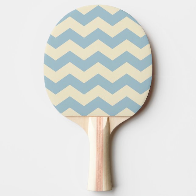 Raquete De Ping Pong Listra Ziguez Azul Céu Claro (Frente)