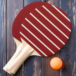 Raquete De Ping Pong Listrado e Sólido Cranberry Profundo