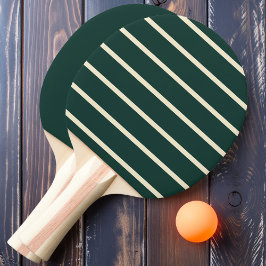 Raquete De Ping Pong Listrado e Sólido em Verde Salvia