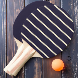 Raquete De Ping Pong Listrado e Sólido Oceano da Meia-Noite