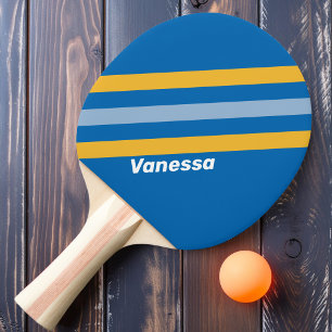 Raquete De Ping Pong Listras à Beira-Mar com Nome