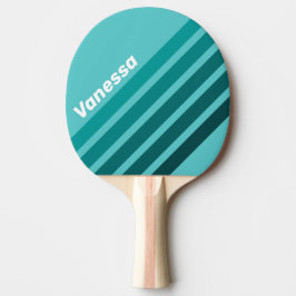 Raquete De Ping Pong Listras Anguladas com Efeito Fade na Água com Nome