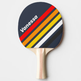 Raquete De Ping Pong Listras Anguladas Náuticas de Porto Vintage com No