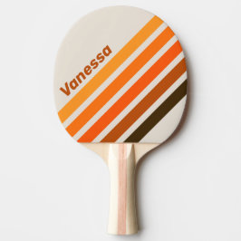 Raquete De Ping Pong Listras Anguladas Vintage Midnight Sunrise com Nom