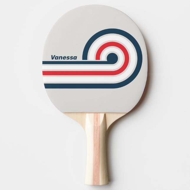 Raquete De Ping Pong Listras Curl Warbird com Nome (Frente)