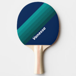 Raquete De Ping Pong Listras da Maré Oceânica com Nome