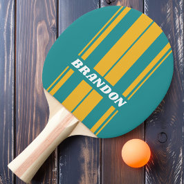 Raquete De Ping Pong Listras da Prancha do Nascer do Sol de Conchas Mar