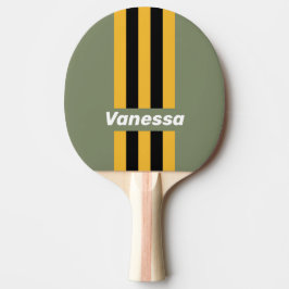 Raquete De Ping Pong Listras de alfinete noturnas de oliva com nome