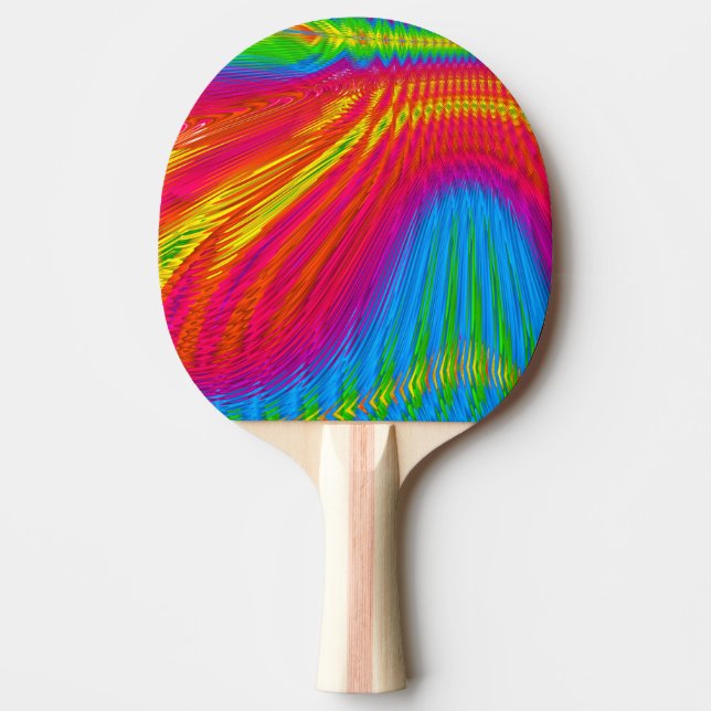 Raquete De Ping Pong Listras de Cores- (Frente)