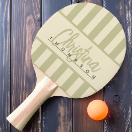 Raquete De Ping Pong Listras de Docinho Polo Meados do Século Poeira Sa