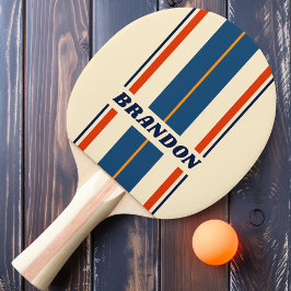 Raquete De Ping Pong Listras de Faixa de Tábua Arco-íris Retro do Deser