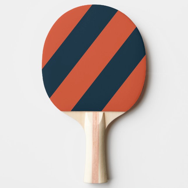 Raquete De Ping Pong Listras de Lixo Teal Retroativas (Frente)