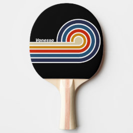 Raquete De Ping Pong Listras de Ondulação do Arco-íris de Gelo Retrô co