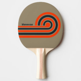 Raquete De Ping Pong Listras de Ondulação do Prado do Deserto Retro com