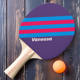Raquete De Ping Pong Listras de Uva Elétrica Retro com Nome