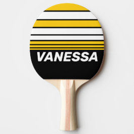 Raquete De Ping Pong Listras do Horizonte Nostálgico do Bumblebee com N