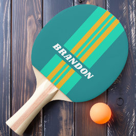 Raquete De Ping Pong Listras do Rali dos Mares Ensolarados com Nome