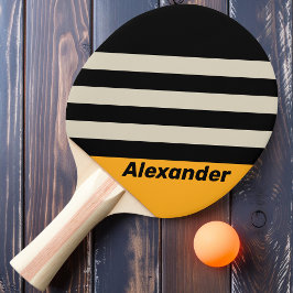 Raquete De Ping Pong Listras do Zumbido do Bumblebee Esportivo Vintage 