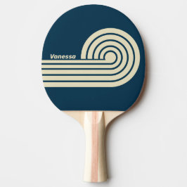 Raquete De Ping Pong Listras Duplas em Cabelo Ondulado com Desvanecimen
