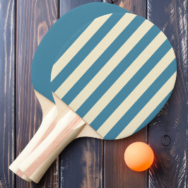 Raquete De Ping Pong Listras e Cor Sólida Deep Aqua Polo