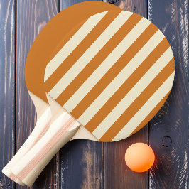 Raquete De Ping Pong Listras e Cor Sólida em Polo de Mel Torrado