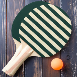 Raquete De Ping Pong Listras e Cor Sólida em Verde Salvia Polo
