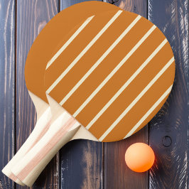 Raquete De Ping Pong Listras e Cor Sólida Mel Queimado