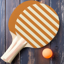 Raquete De Ping Pong Listras e Cor sólida Polo Mel queimado